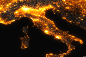 Inquinamento luminoso in Italia